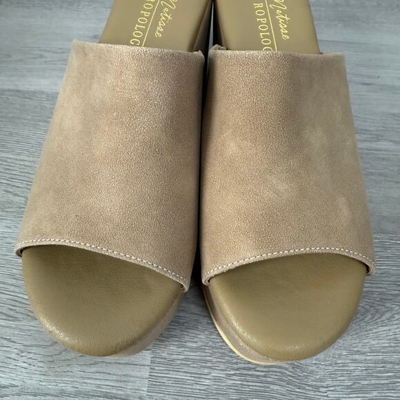 Anthropologie Matisse Women's Tan Brown Terry Platform Heels Size 8M - Picture 14 of 15